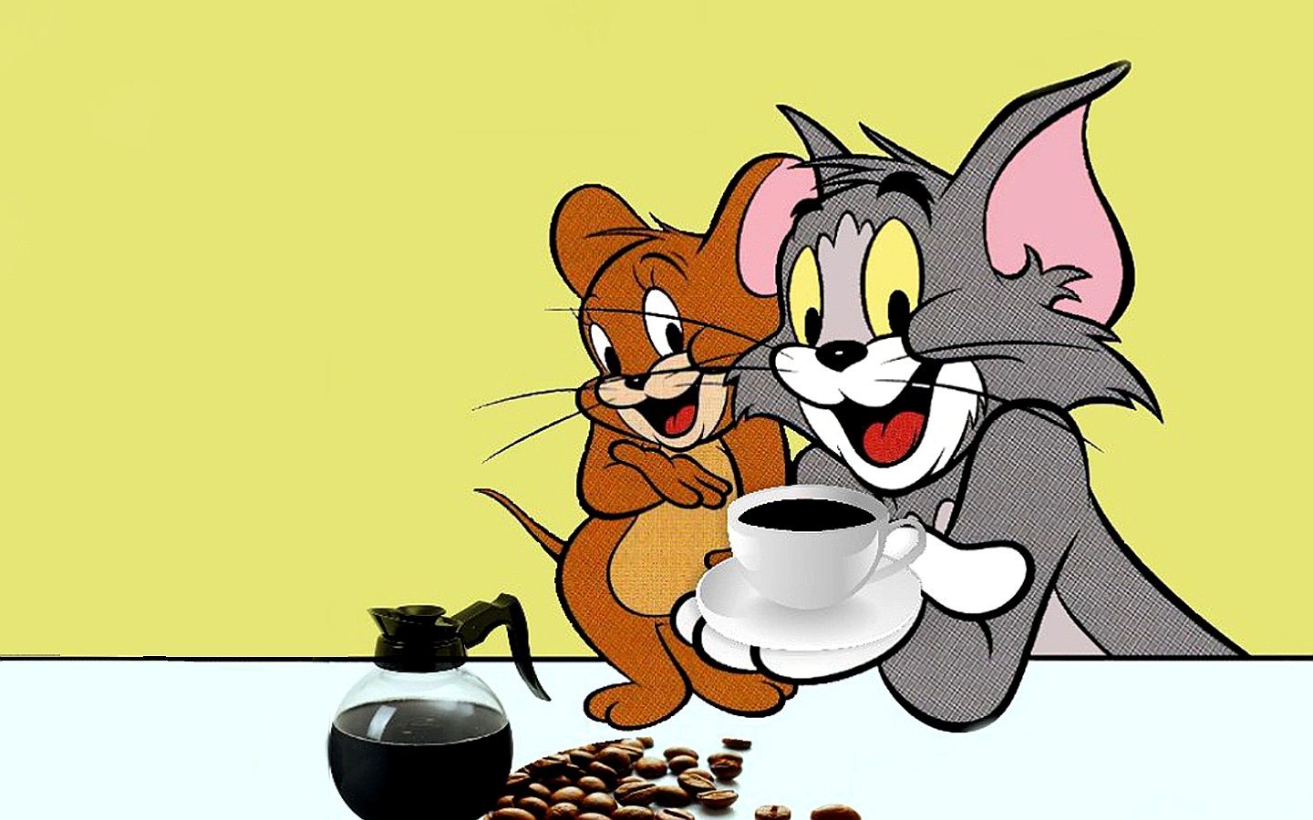 Tom e Jerry con caffè, 1440x900 HD, Desktop