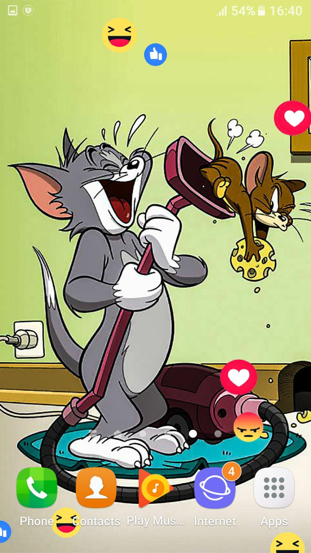 Tom e Jerry cartone animato, 1080x1920 Full HD Verticale, Smartphone