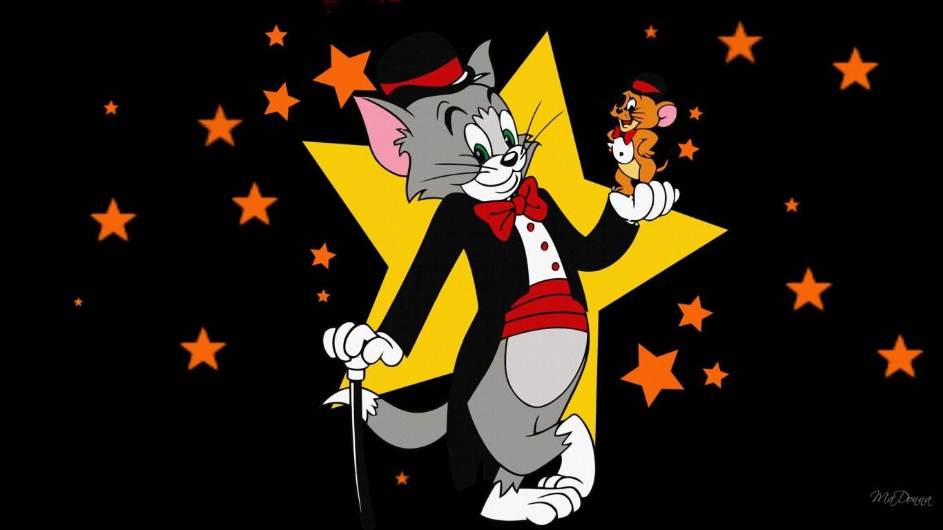 Tom e Jerry con stelle, 1366x768 HD, Desktop