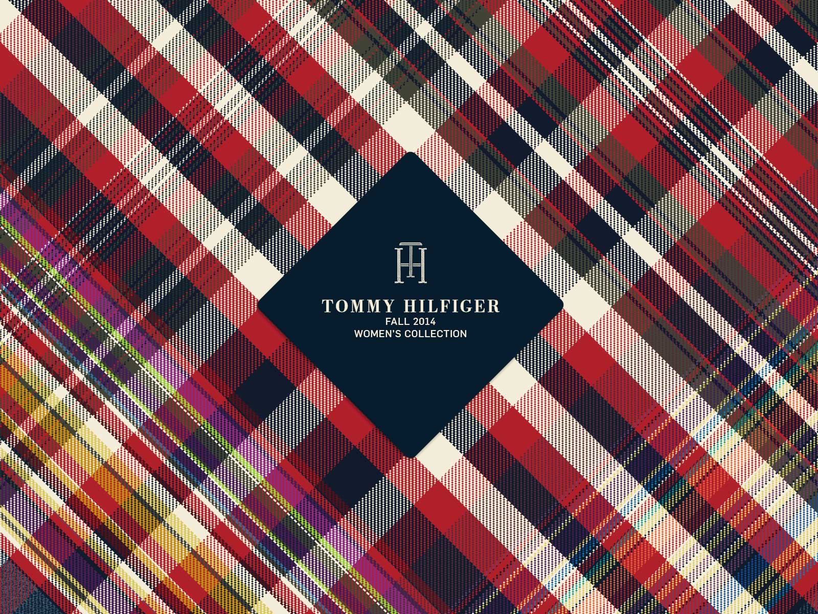 Logo Tommy Hilfiger su tartan, 1600x1200 900p, Desktop