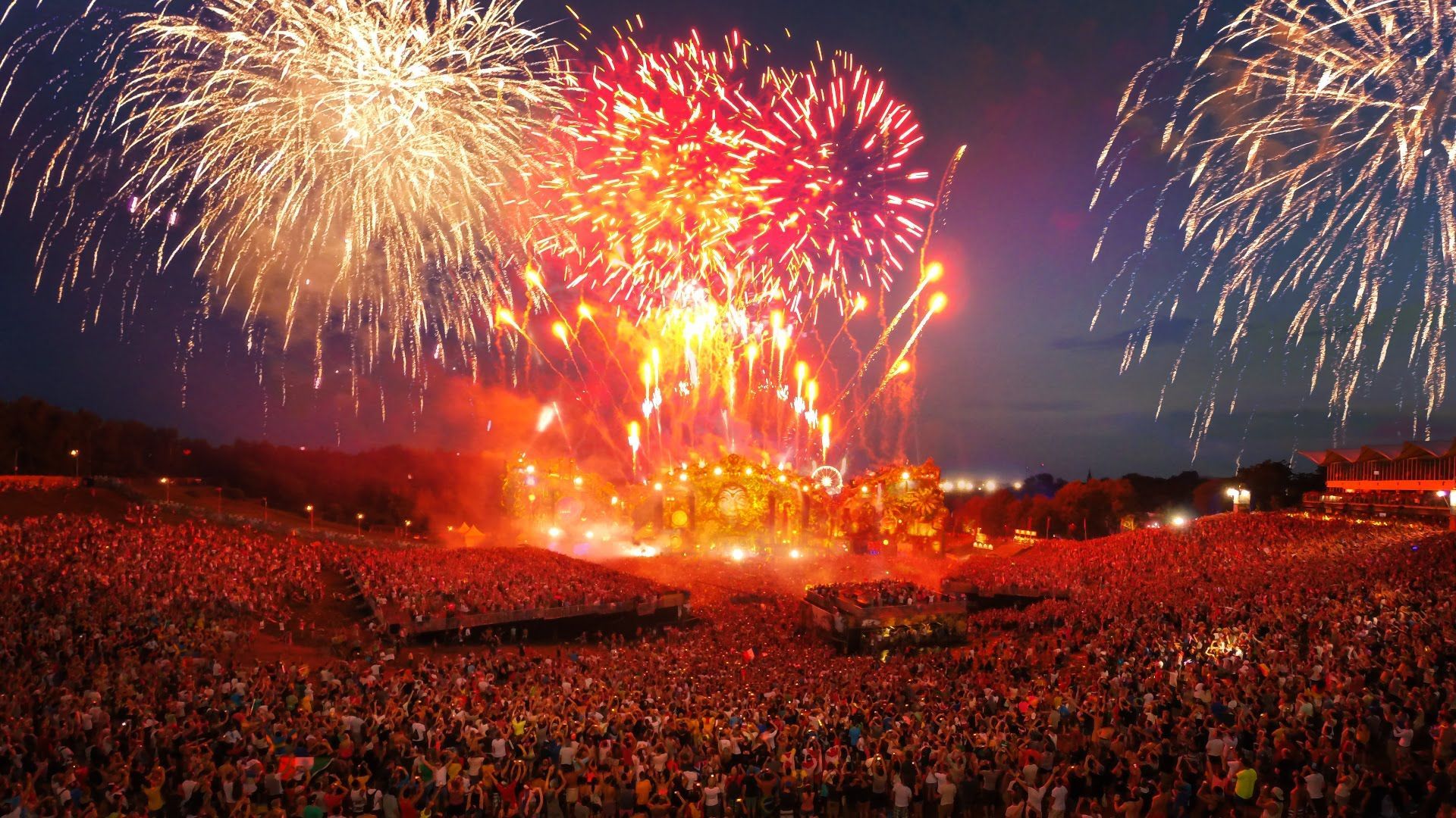 Festival Tomorrowland fuochi artificio, 1920x1080 1080p, Desktop
