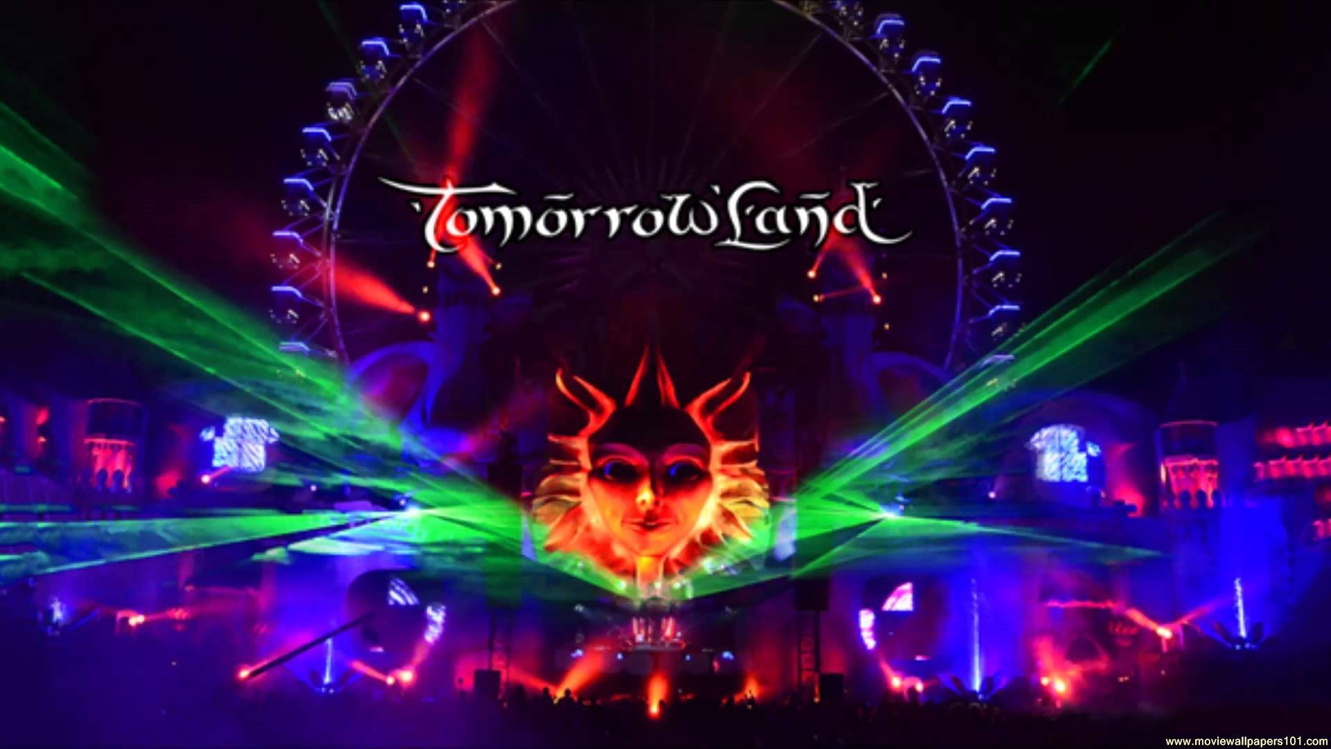 Palco festival Tomorrowland luci laser, 1920x1080 Full HD 1080p, Desktop