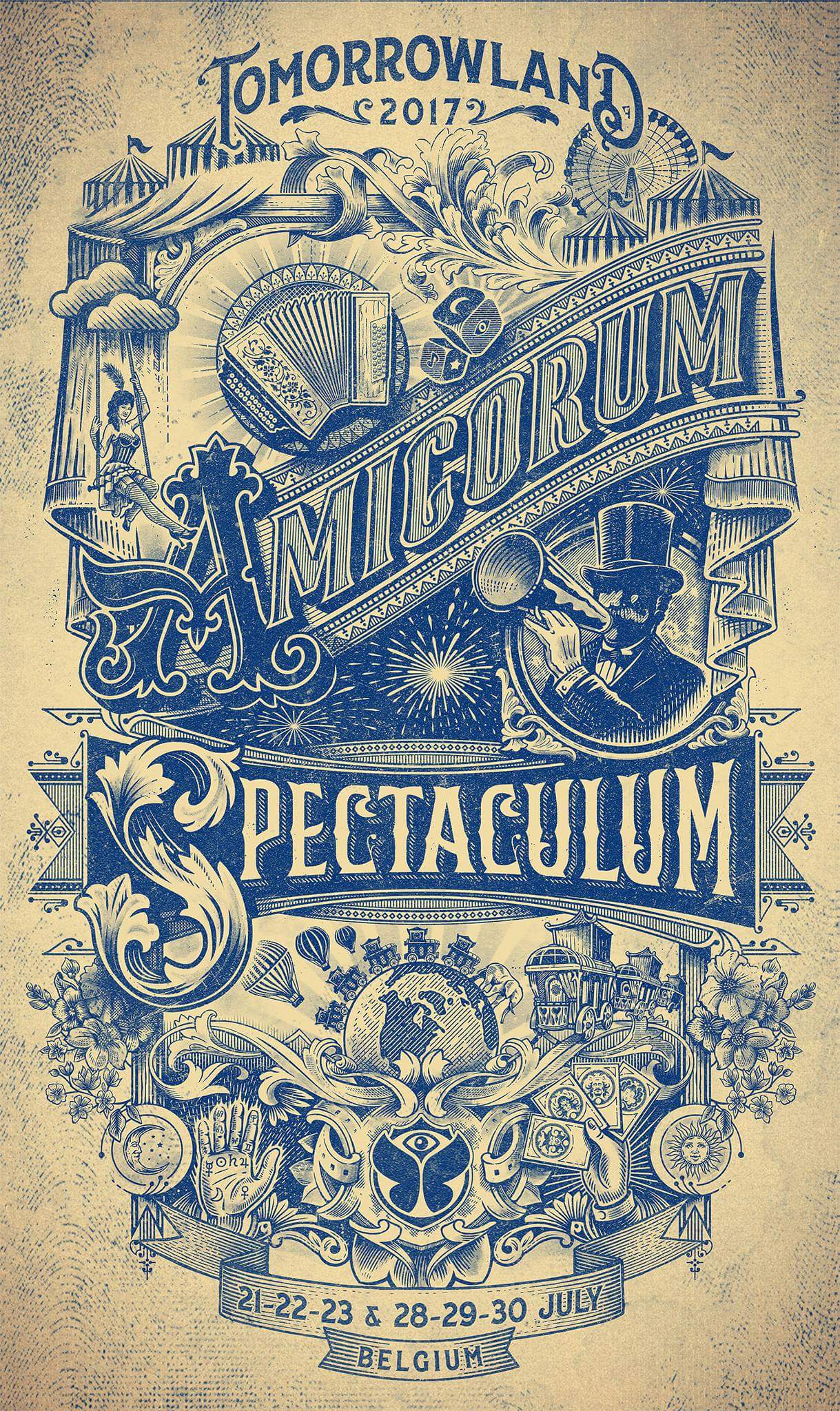Poster Tomorrowland vintage seppia, 1219x2048 Verticale, Mobile