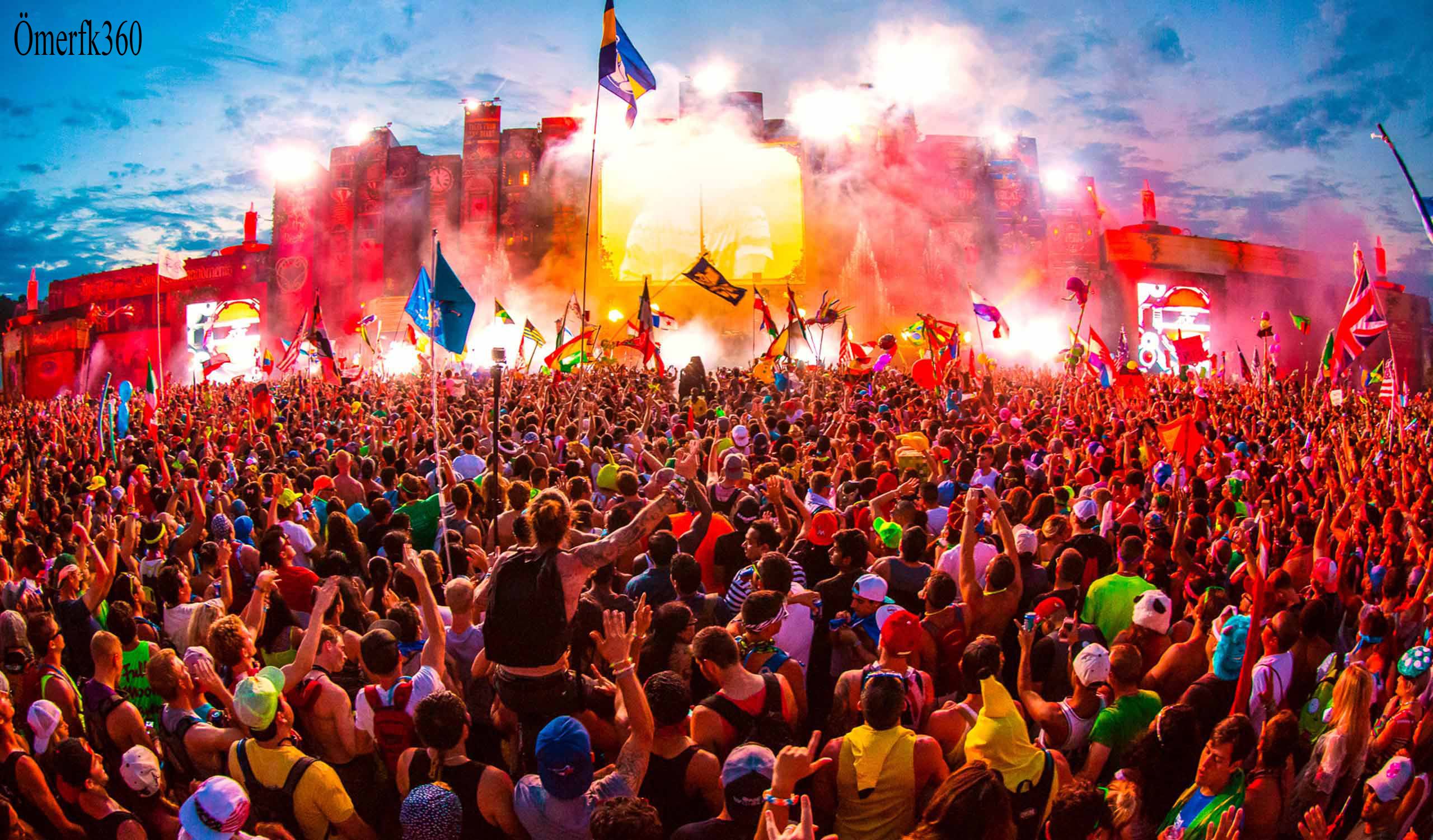 Festival Tomorrowland folla palco, 2560x1500 QHD, Laptop