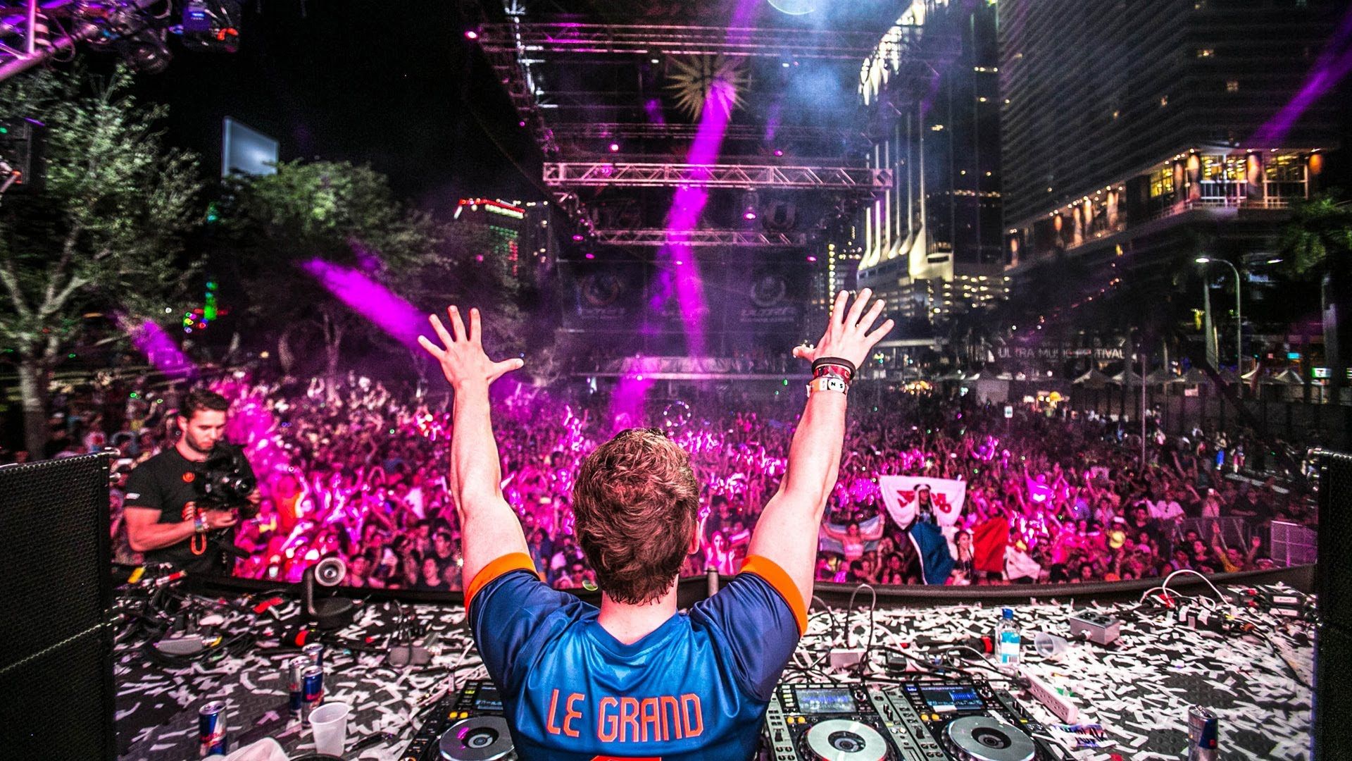 DJ folla concerto notturno festival, 1920x1080 Full HD, Desktop