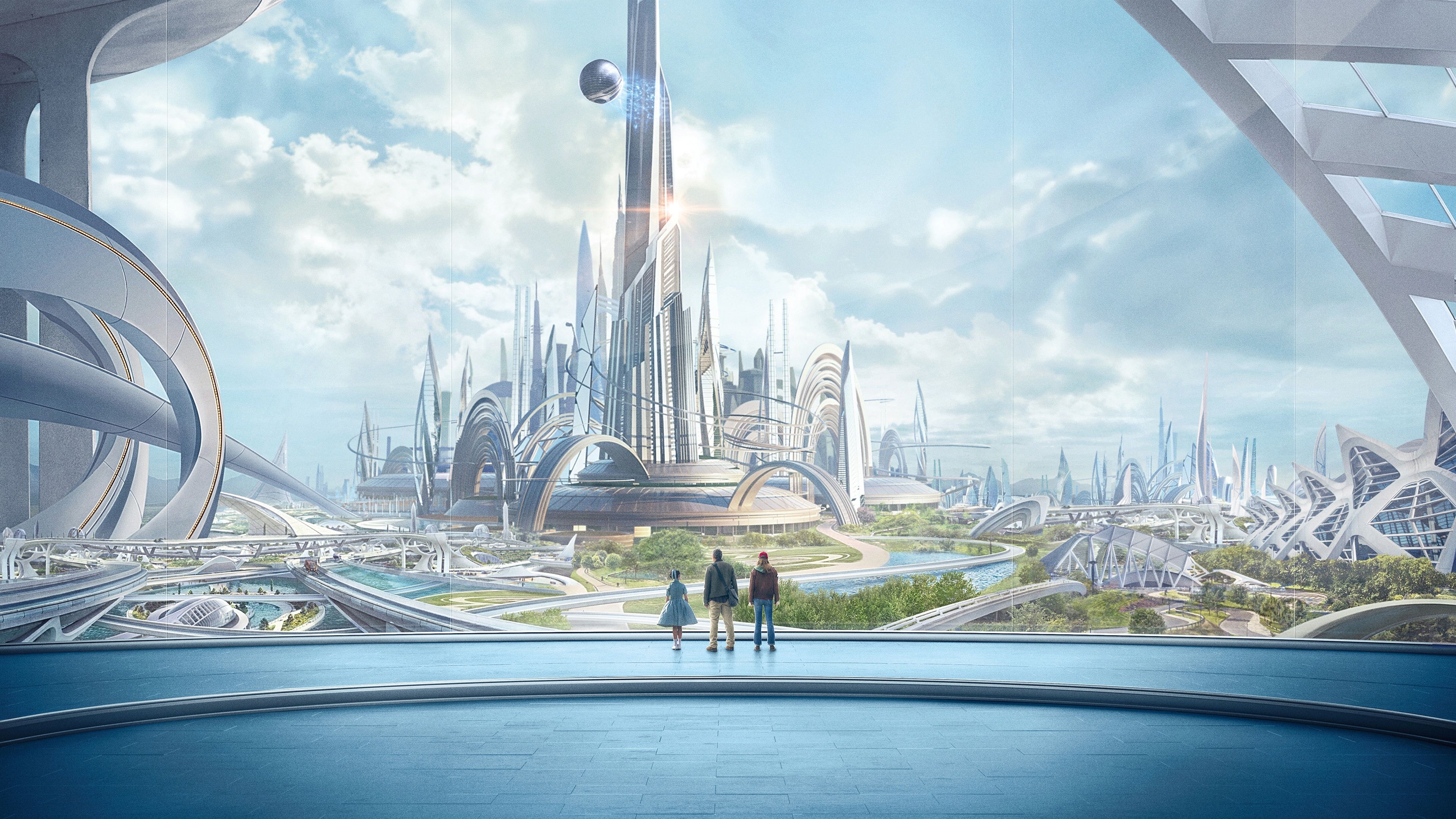 Città futuristica Tomorrowland, 3840x2160 4K Ultra HD, Monitor 4K