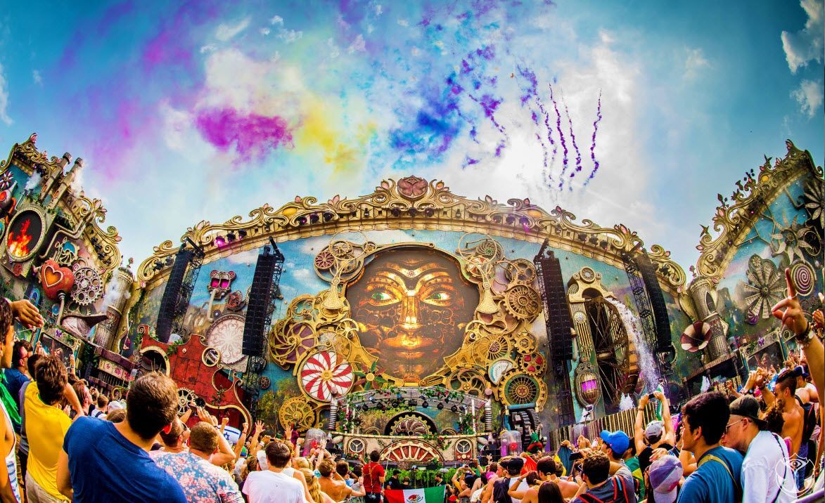Palco festival Tomorrowland dorato, 1173x716 HD, iMac