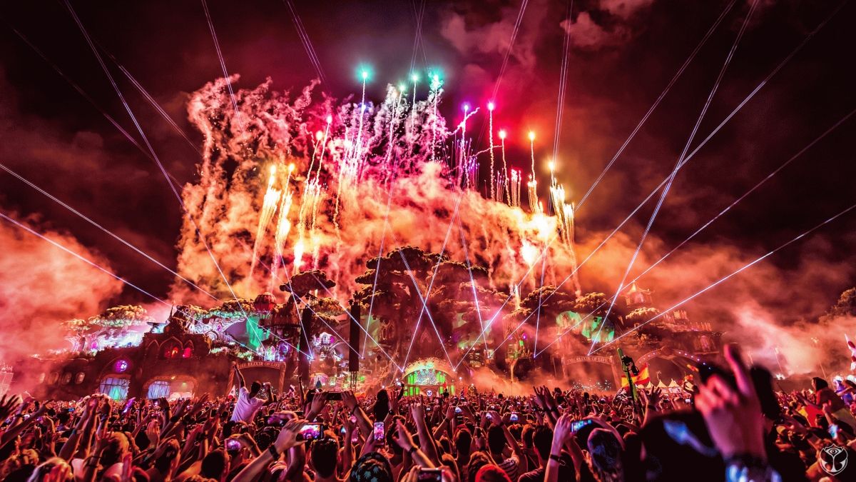 Festival Tomorrowland fuochi artificio, 1200x675 HD, iMac
