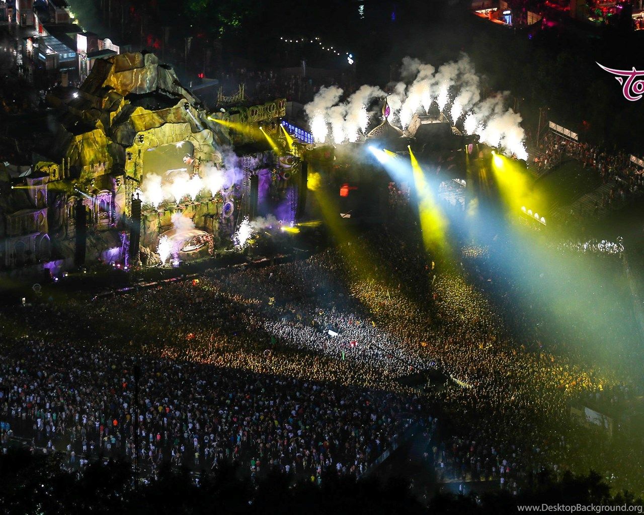 Festival Tomorrowland palco notturno, 1280x1024 HD, Desktop