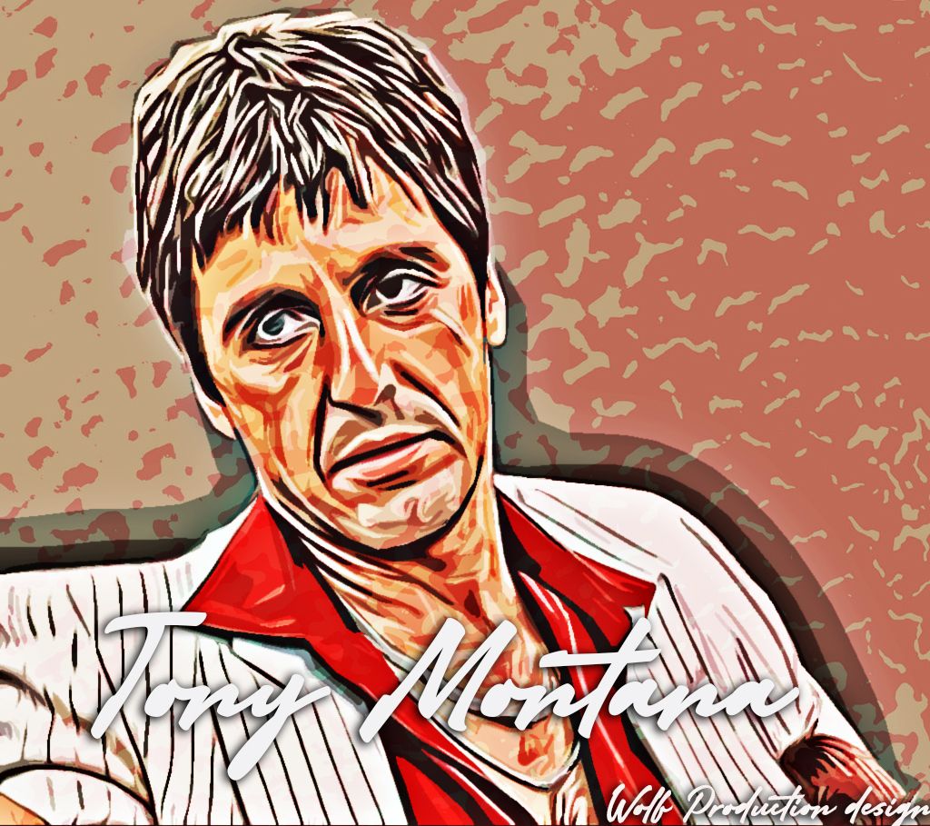 Tony Montana Scarface illustrazione, 1024x909 HD, PC