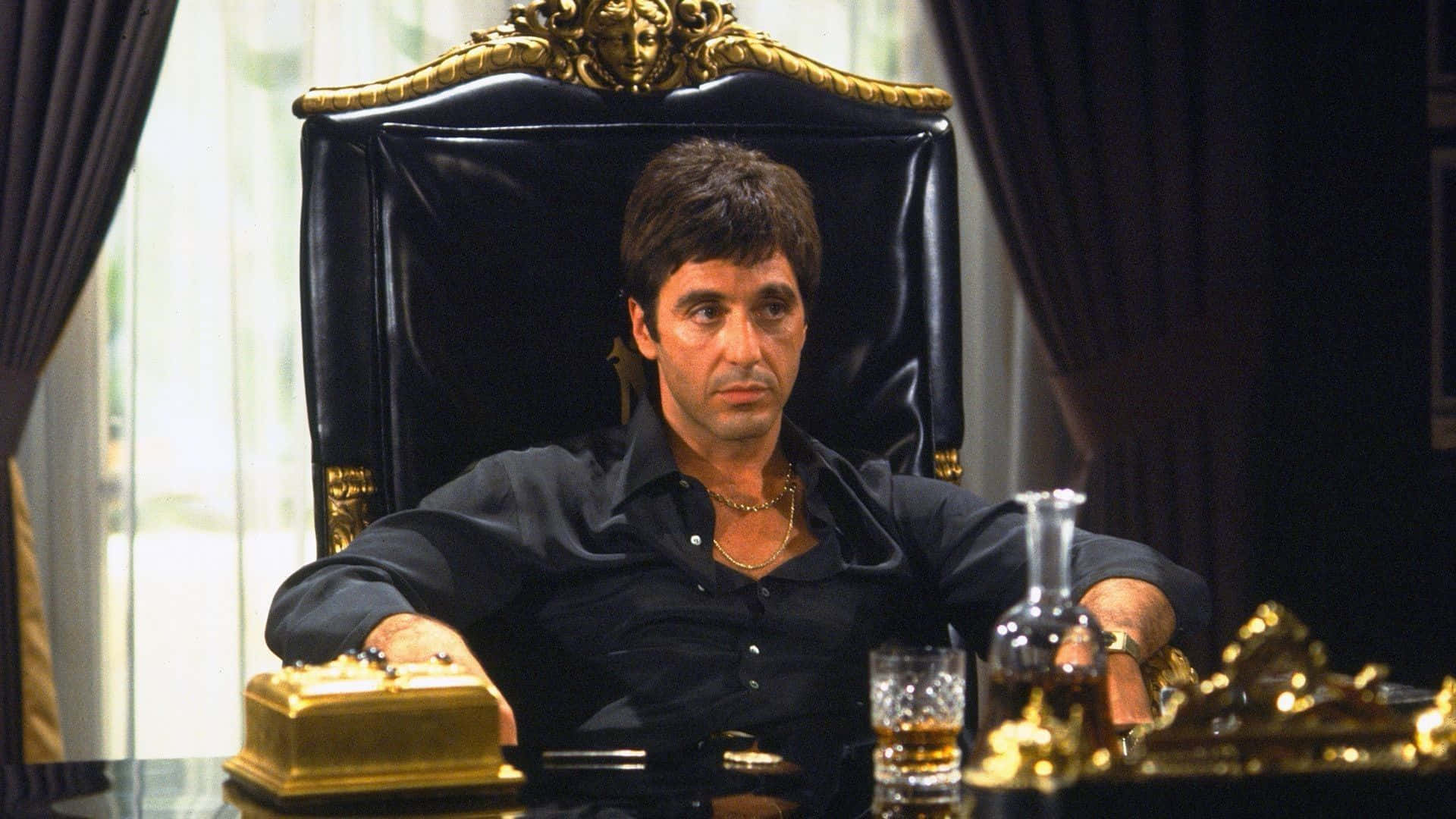 Tony Montana seduto trono, 1920x1080 1080p, PC