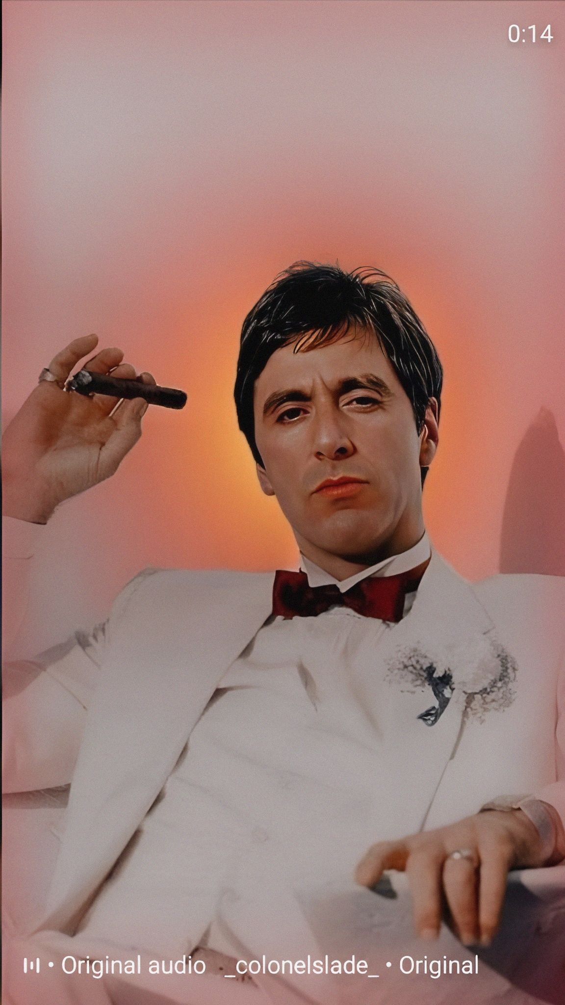 Tony Montana Scarface completo bianco, 1152x2048 Verticale, Telefono