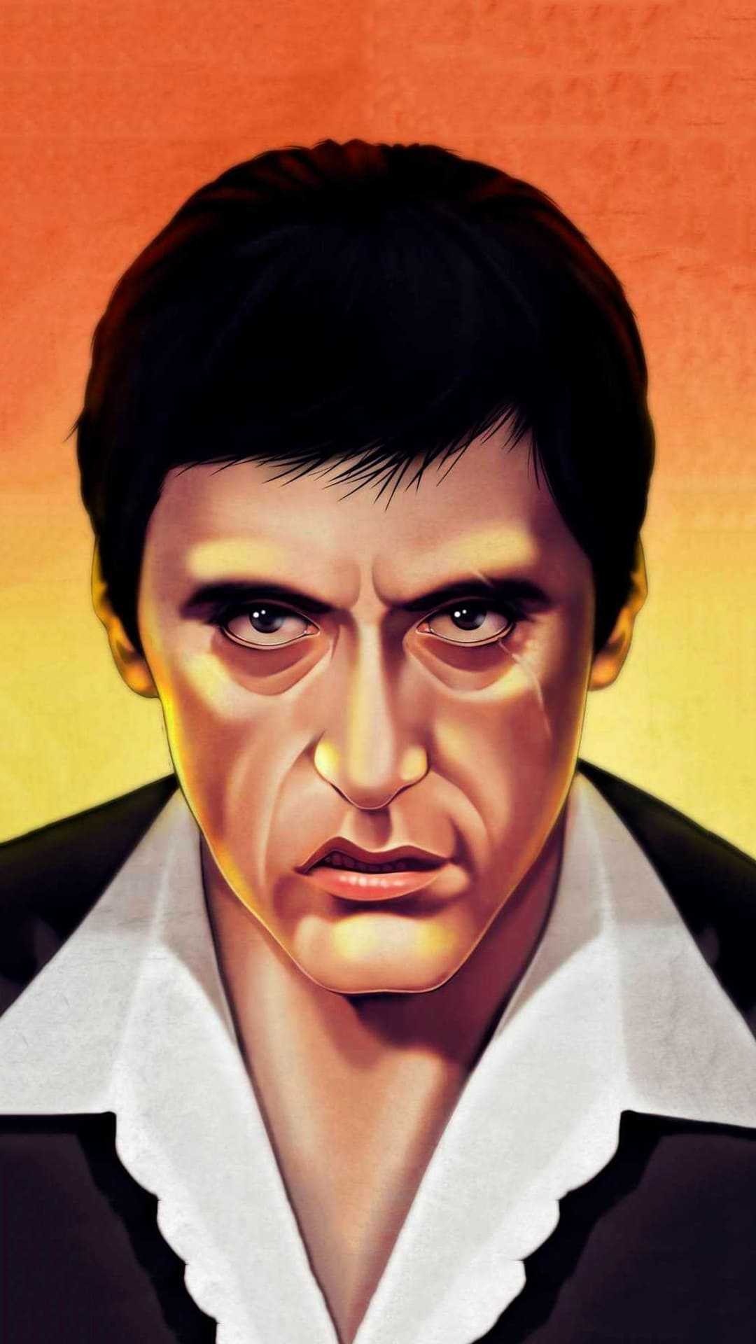 Tony Montana Scarface ritratto, 1080x1920 Full HD Verticale, Smartphone
