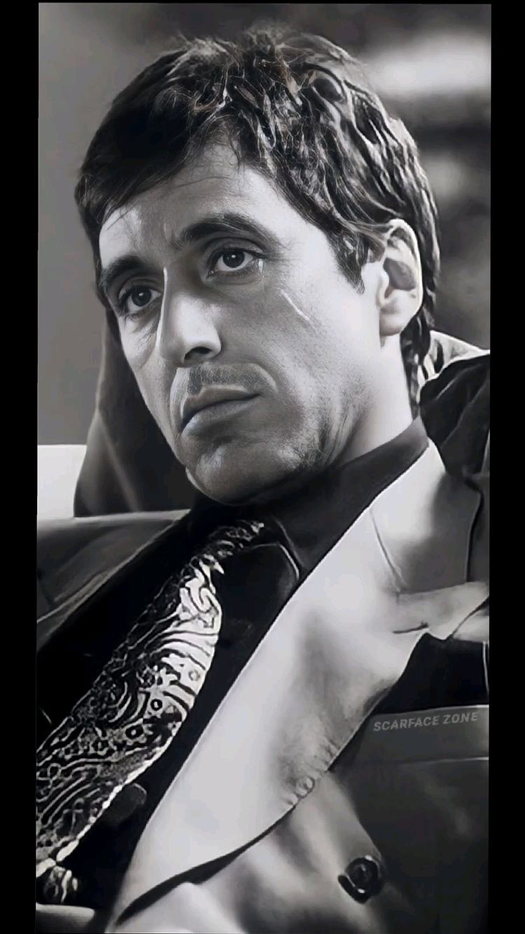 Tony Montana Scarface bianco e nero, 750x1333 Full HD Verticale, Smartphone