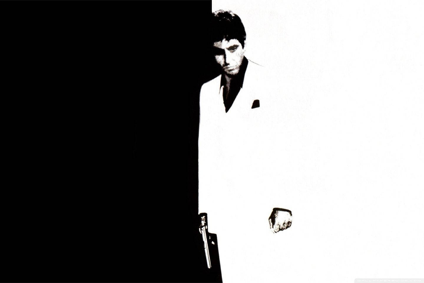 Scarface Tony Montana bianco nero, 1440x960 HD, Desktop
