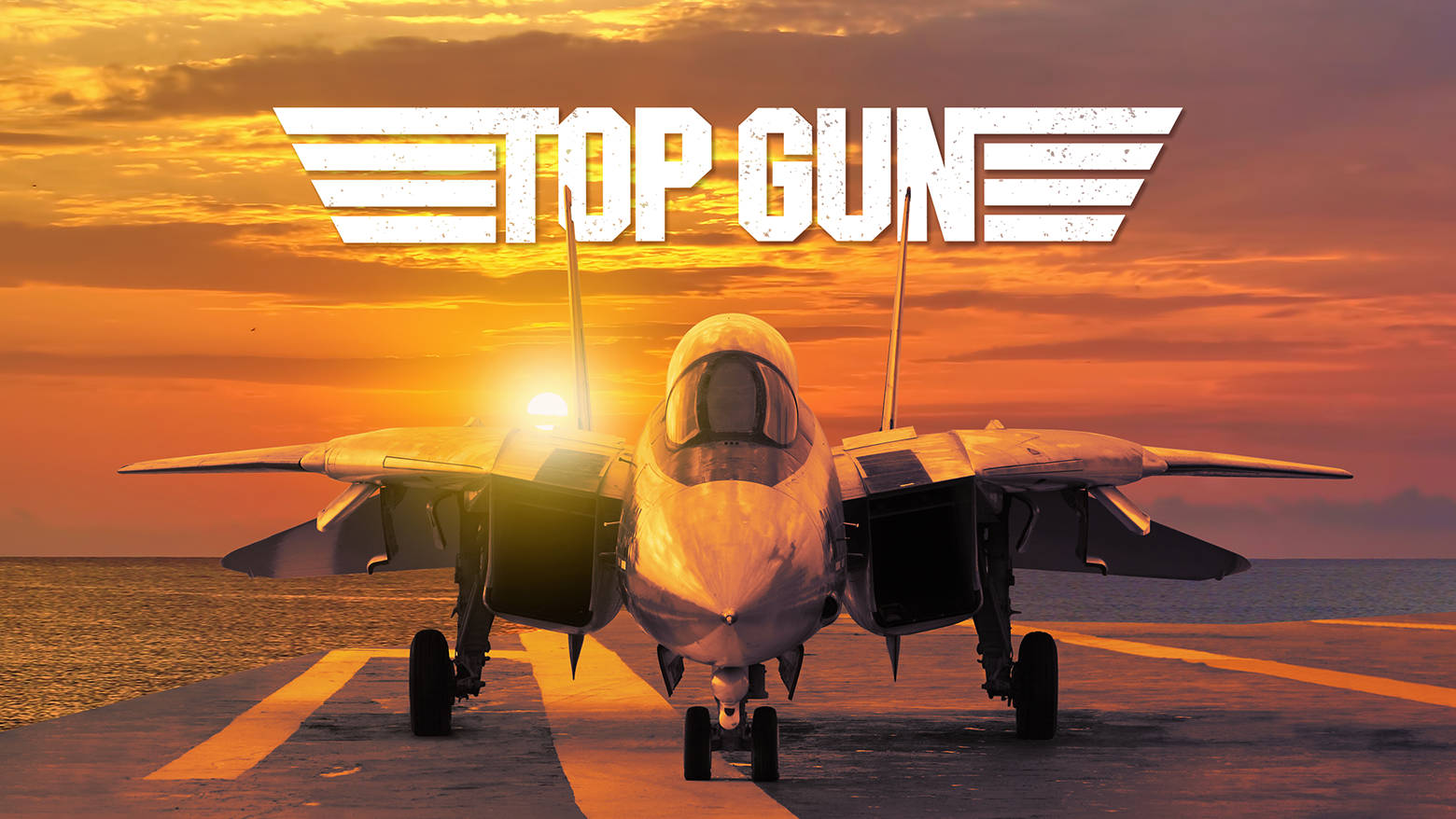 Aerei Top Gun tramonto portaerei, 1560x878 720p, iMac