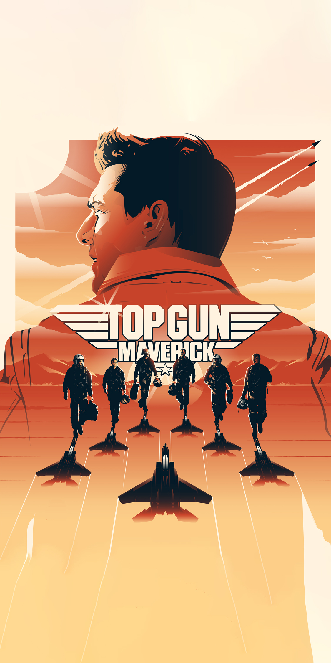 Top Gun Maverick poster piloti, 1125x2250 Full HD Verticale, iPhone