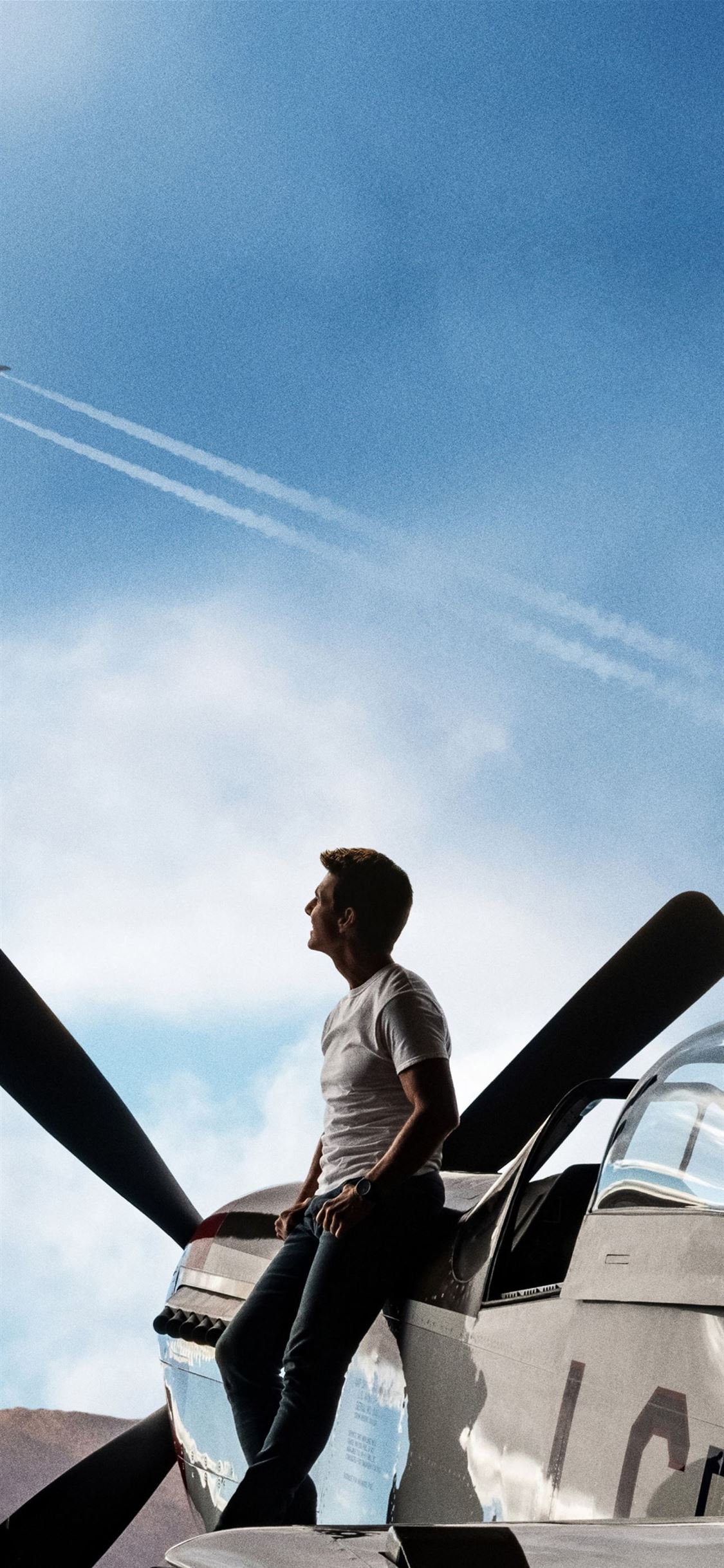 Pilota Top Gun aereo elica, 1125x2436 Verticale, Mobile