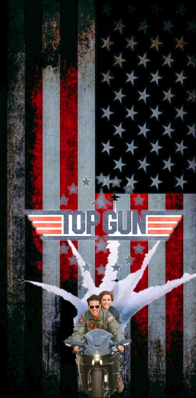 Top Gun locandina bandiera USA, 630x1280 Full HD Verticale, Smartphone