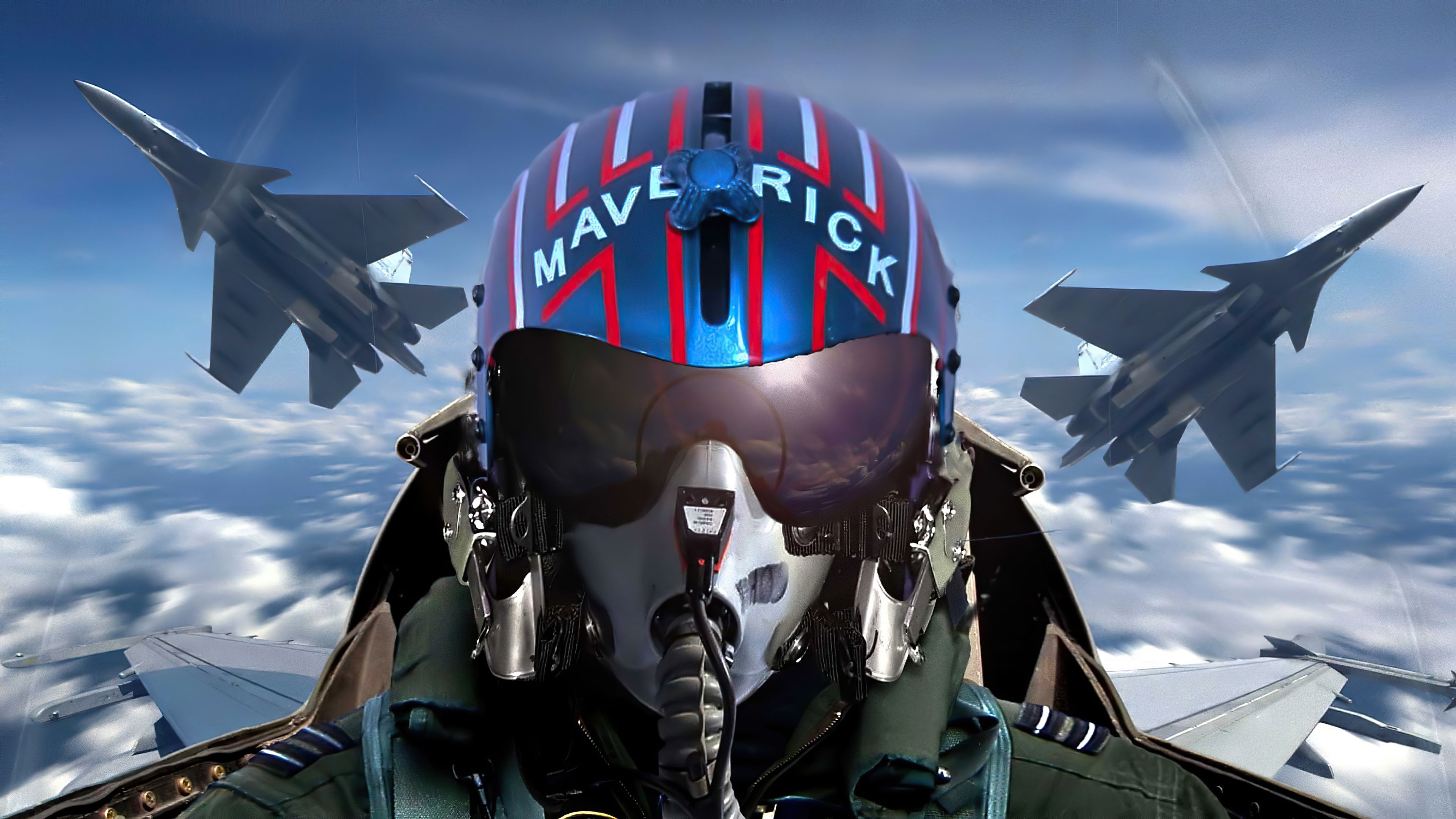 Pilota casco Maverick Top Gun, 3840x2160 Ultra HD, 4K TV