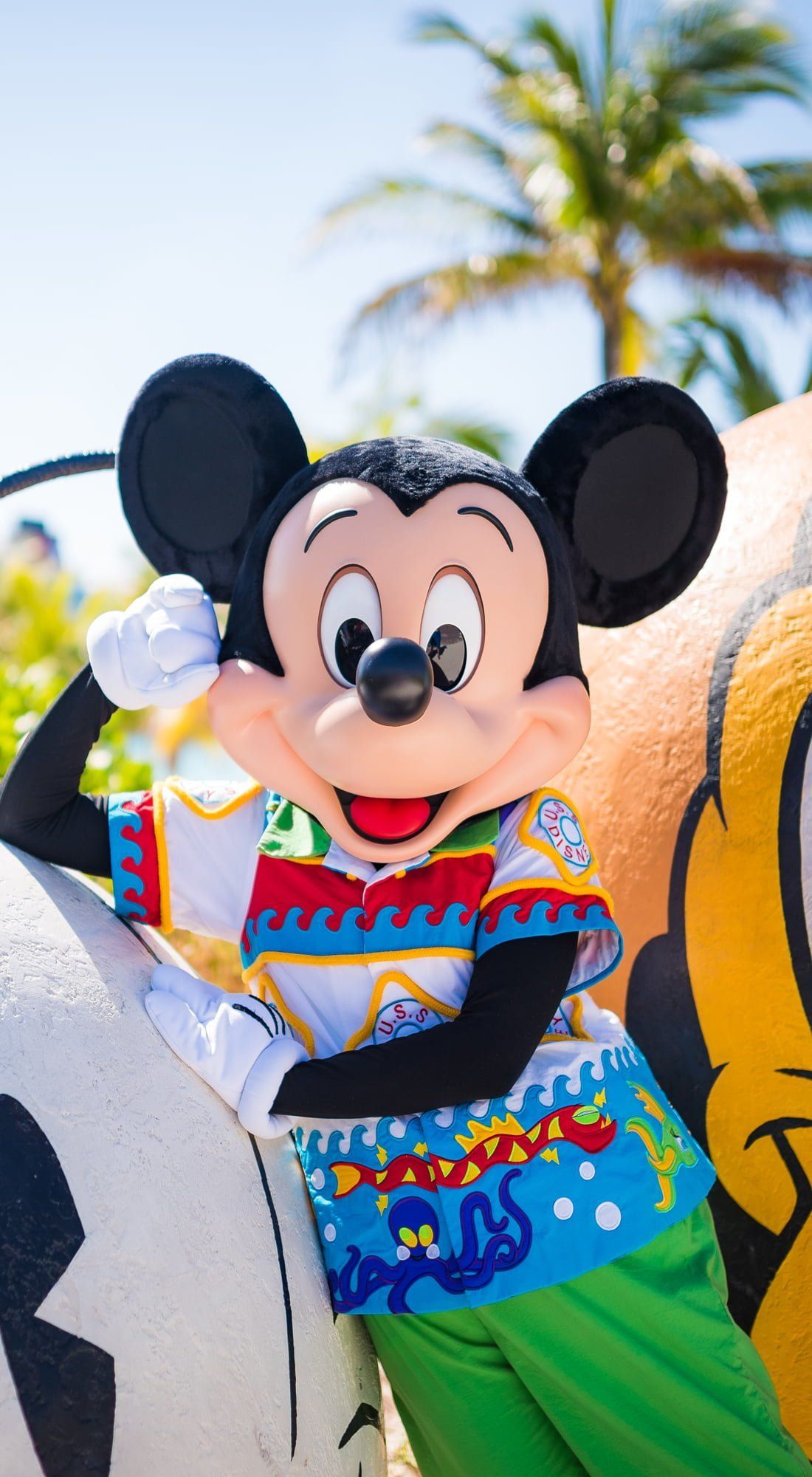 Topolino statua Disney tropicale, 1100x2000 Full HD Verticale, iPhone