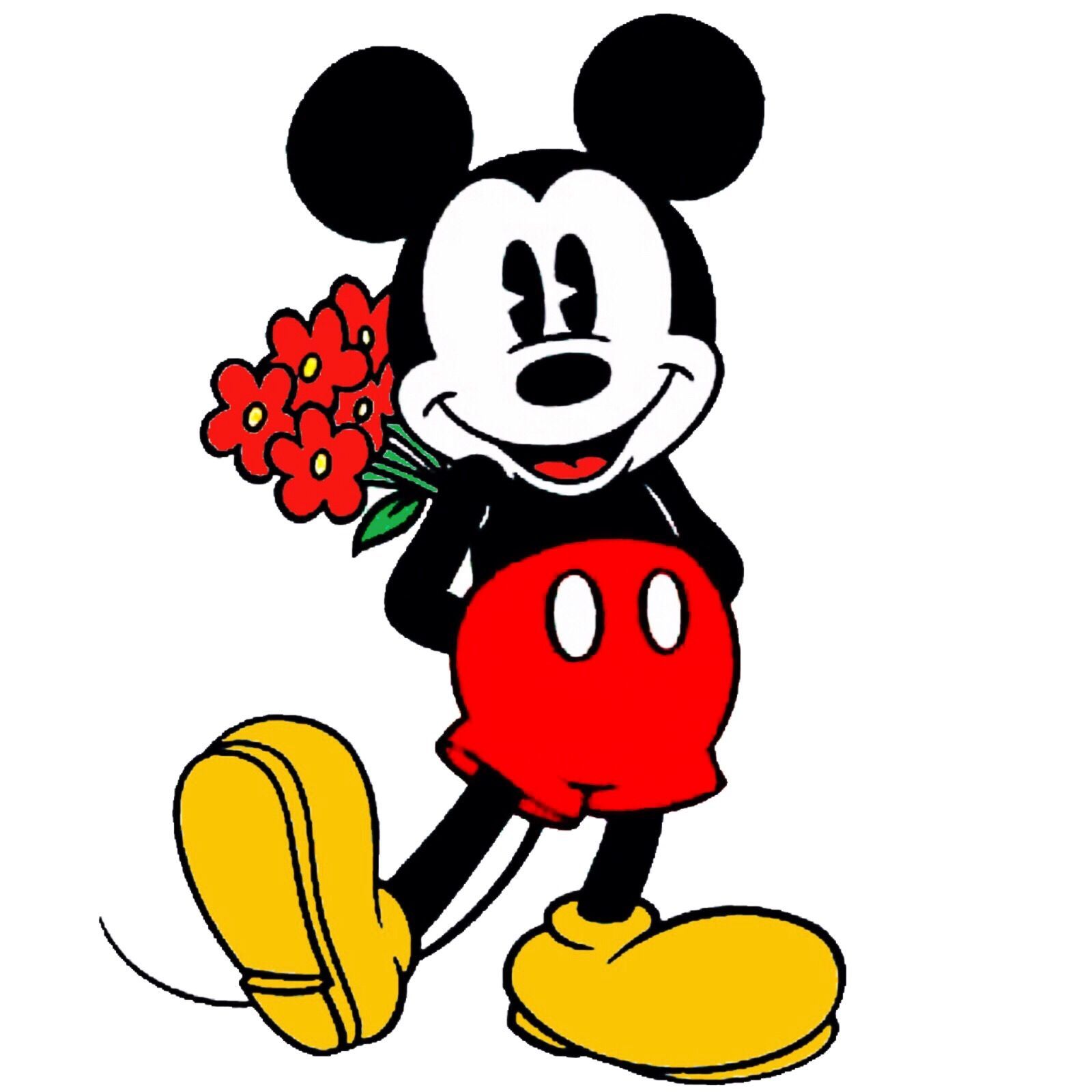 Topolino con mazzo di fiori, 1600x1600 HD Ready, Notebook Gaming