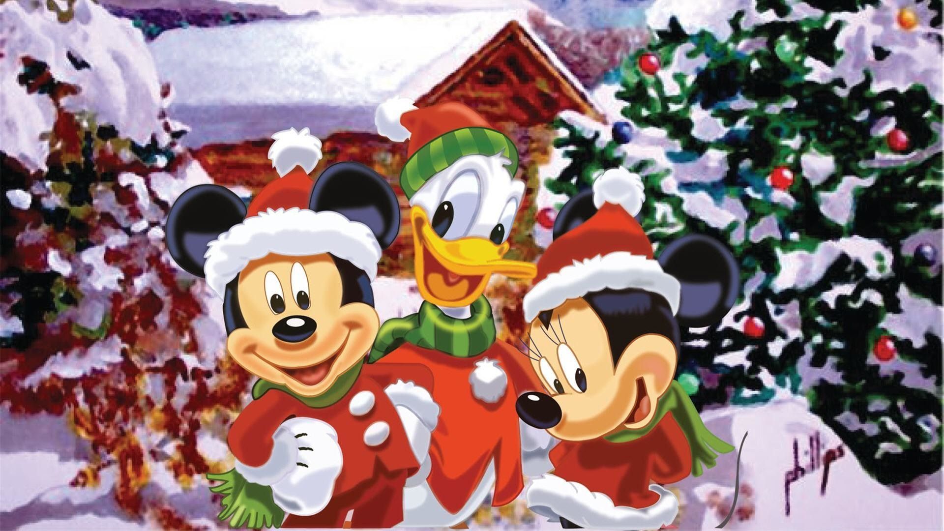 Topolino Minnie Paperino Natale, 1920x1080 Full HD 1080p, PC
