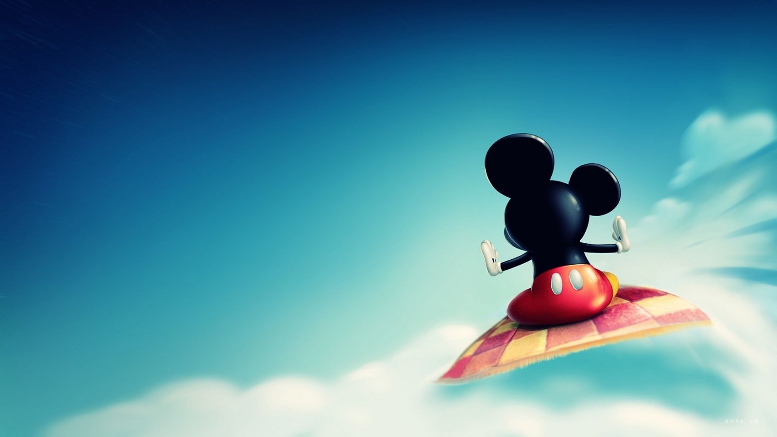 Topolino Disney su tappeto volante, 1600x900 HD Ready, Desktop