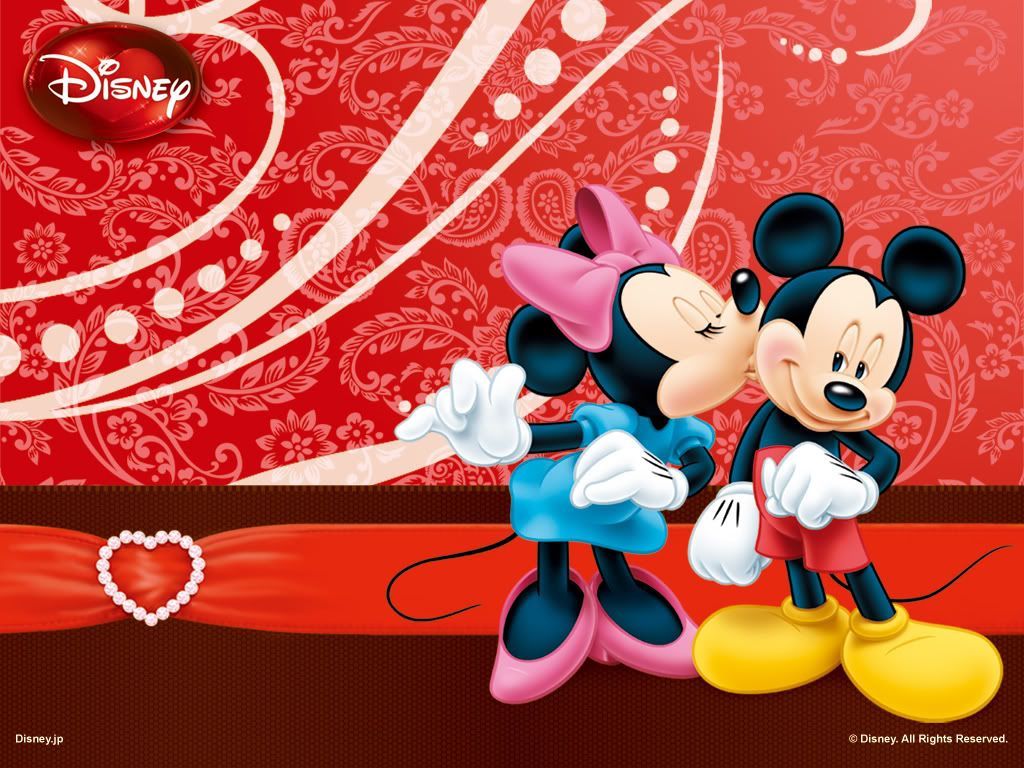 Topolino e Minnie bacio, 1024x768 HD, iMac