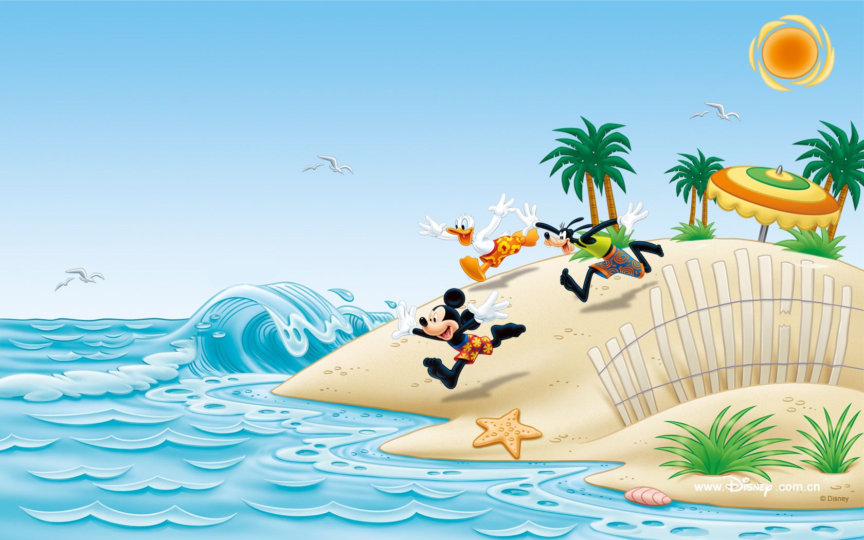 Topolino e Pippo spiaggia, 1680x1050 HD, PC