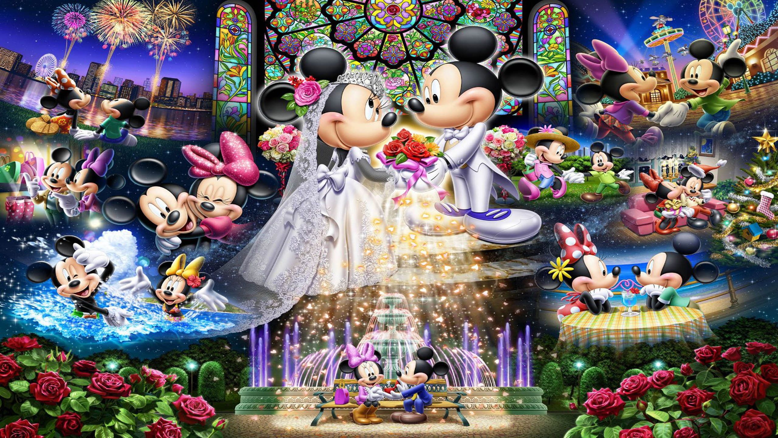 Topolino e Minnie sposi, 2560x1440 QHD, Monitor Gaming