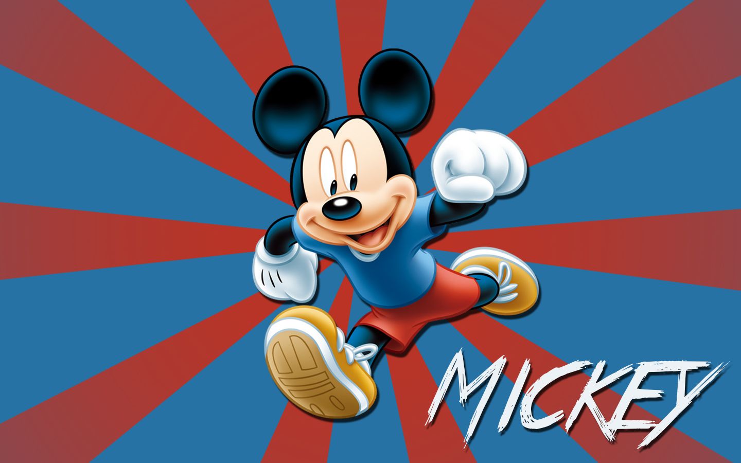 Topolino Disney su raggi rossi, 1440x900 720p, Laptop