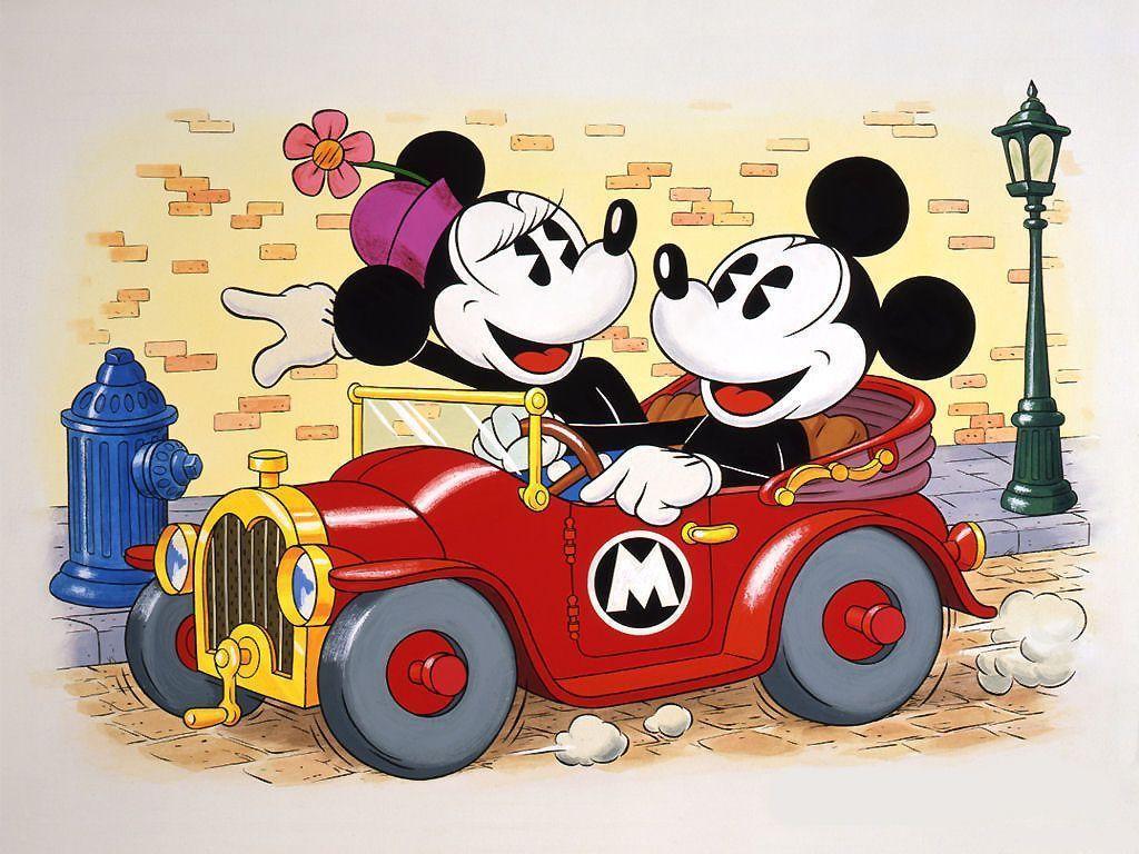 Topolino e Minnie in auto, 1024x768 HD, iMac