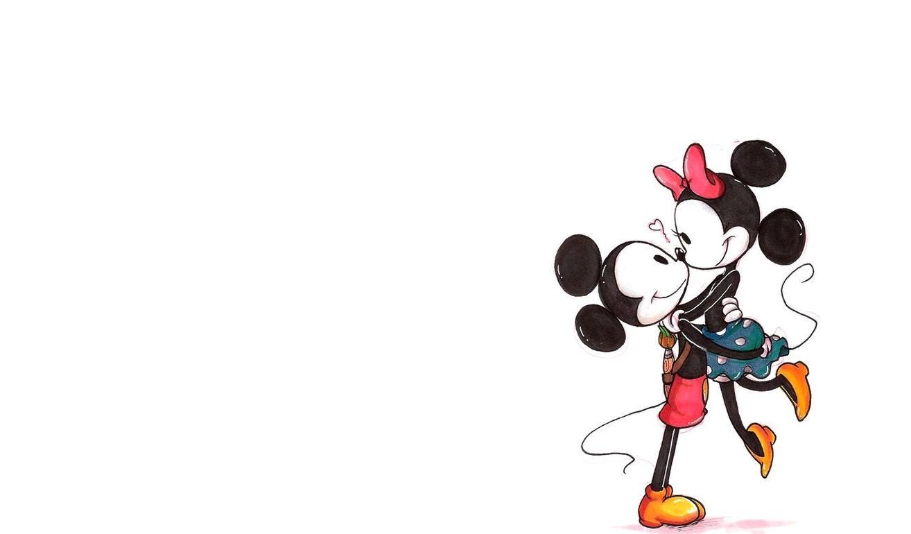 Topolino e Minnie abbraccio, Mickey Mouse, 1314x770 720p, Laptop