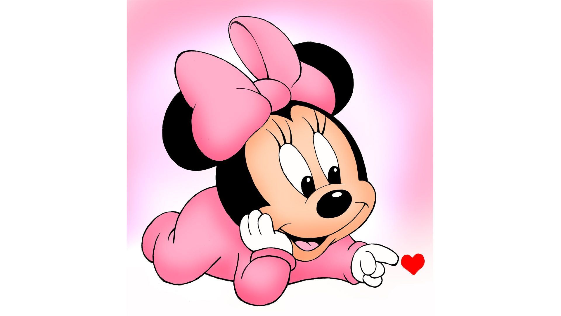Minnie bambina rosa Disney, 1920x1080 Full HD, PC Desktop