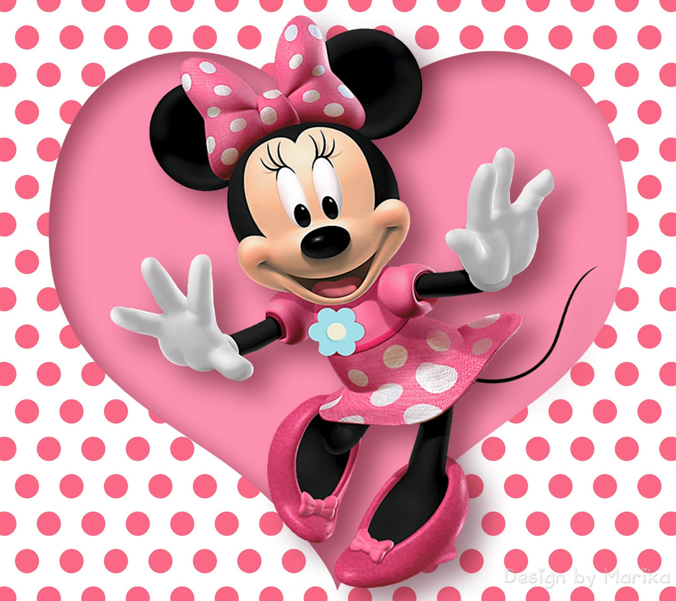 Minnie Mouse su cuore rosa, Disney, 2160x1920 alta risoluzione, Laptop