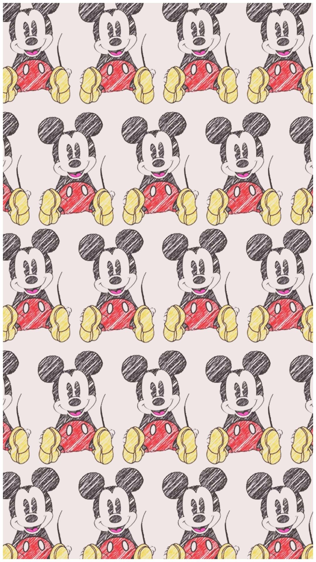 Topolino disegno pattern rosa, 1080x1920 Full HD Verticale, iPhone