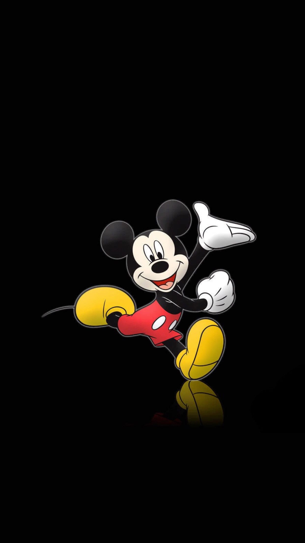 Topolino su sfondo nero, 1242x2208 Verticale, Mobile