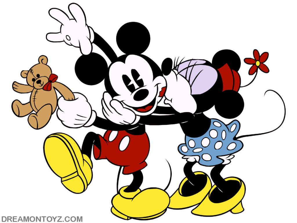 Topolino e Minnie abbraccio, 1024x768 HD, PC