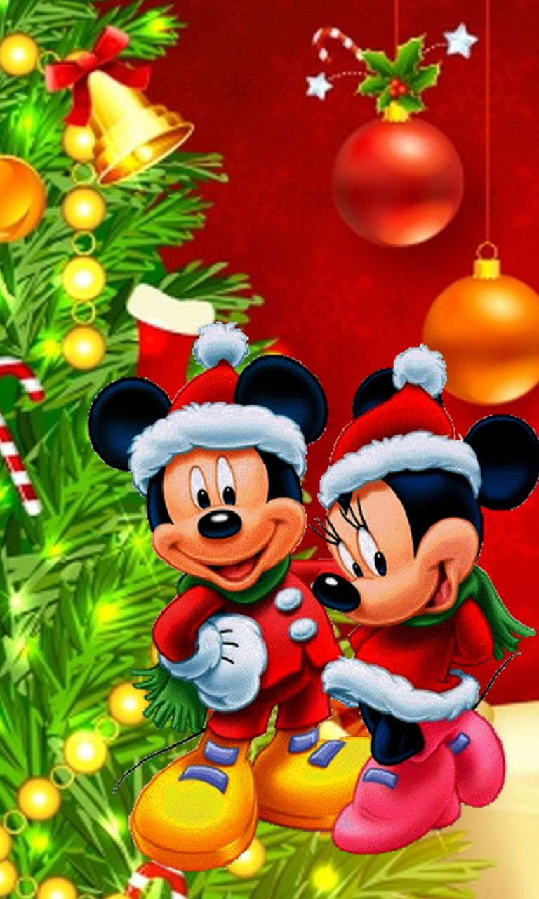 Topolino e Minnie natalizi, 768x1280 Full HD Verticale, iPhone