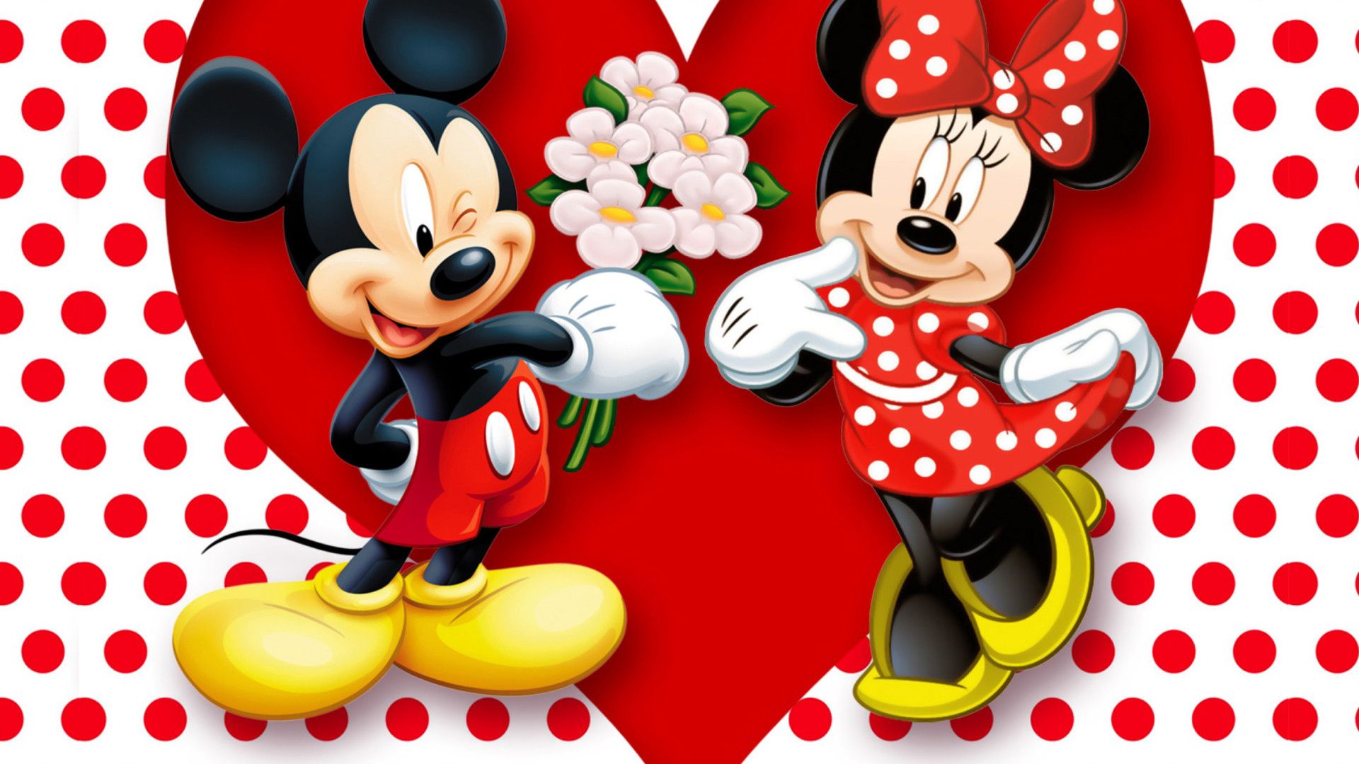 Topolino e Minnie cuore, Mickey Mouse, 1920x1080 Full HD 1080p, PC
