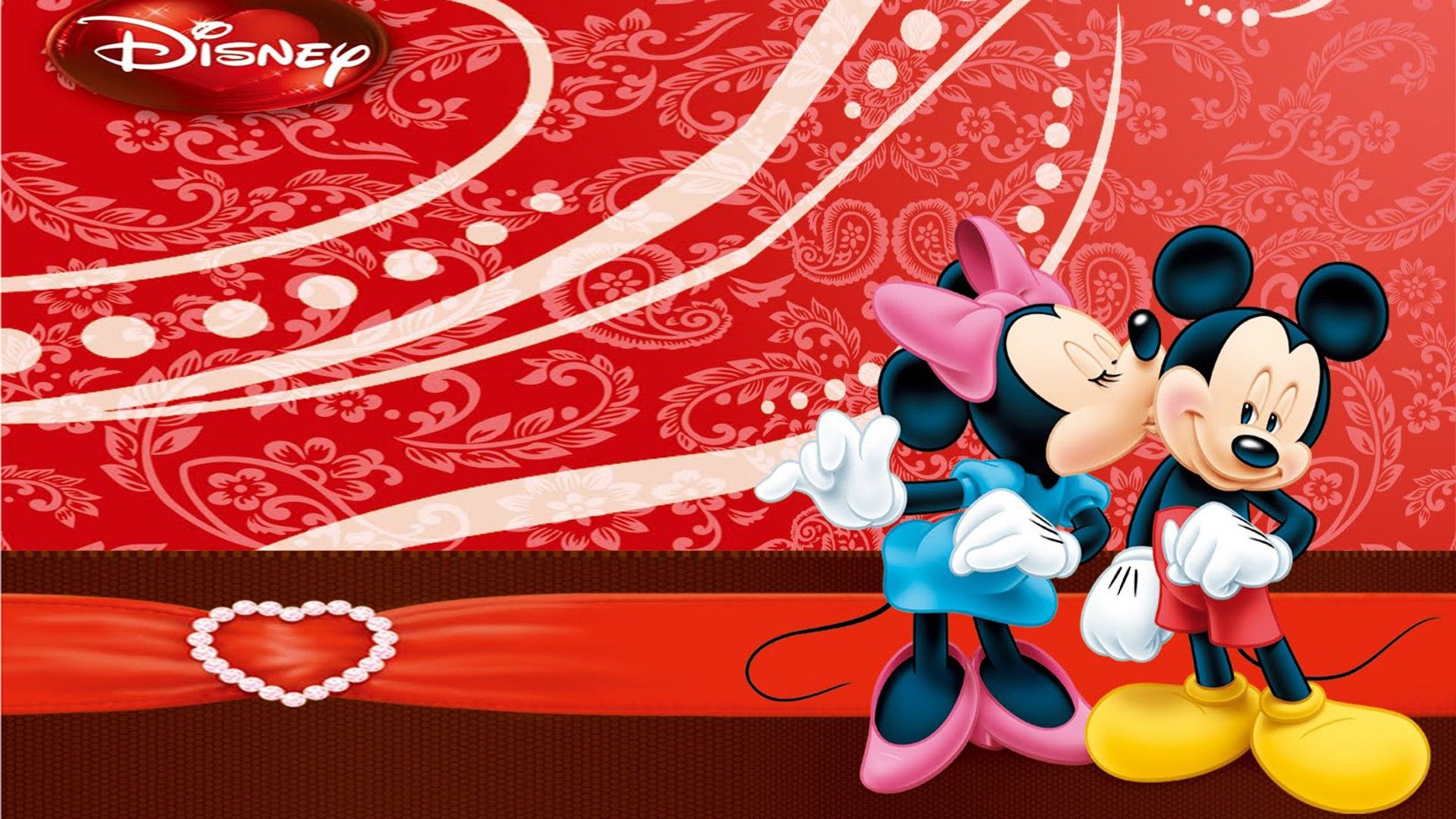 Topolino e Minnie bacio, 1920x1080 1080p, PC