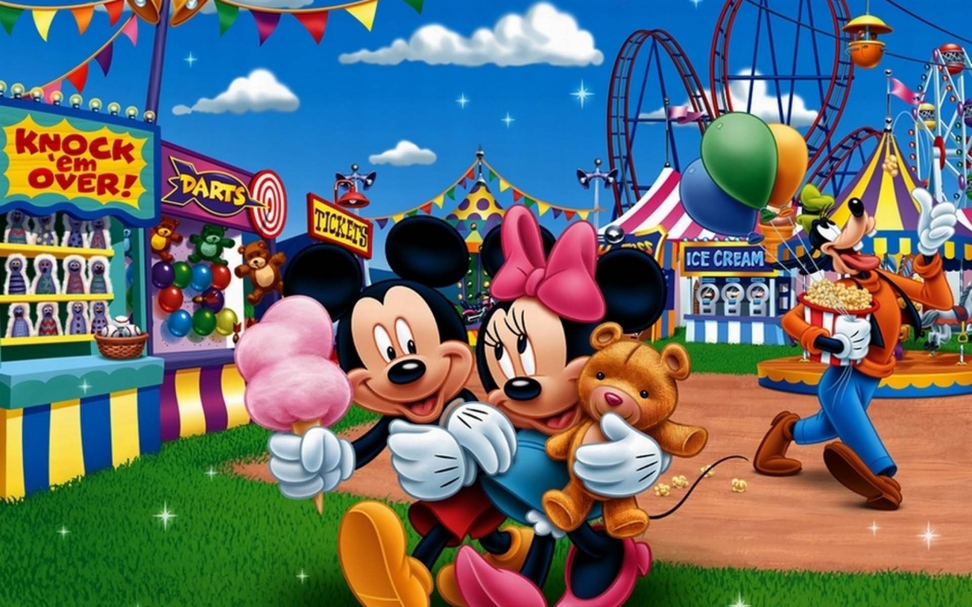 Topolino e Minnie luna park, 1920x1200 WUXGA, Laptop