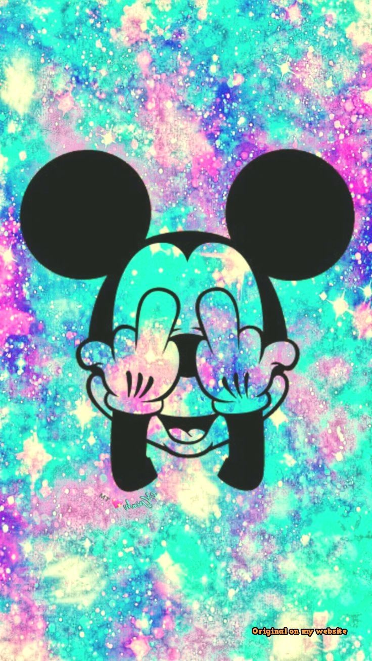 Mickey Mouse dito medio galassia, 736x1308 Verticale, Mobile