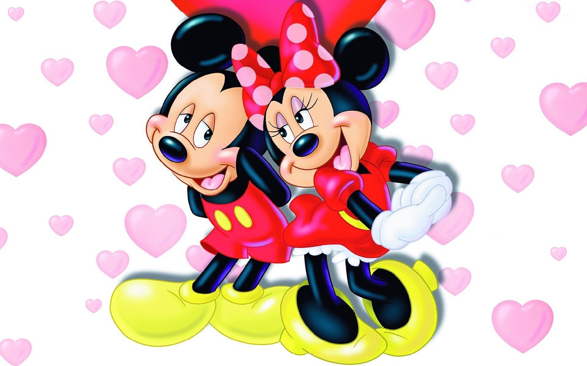Topolino e Minnie cuoricini, 1920x1200 Full HD+, Desktop