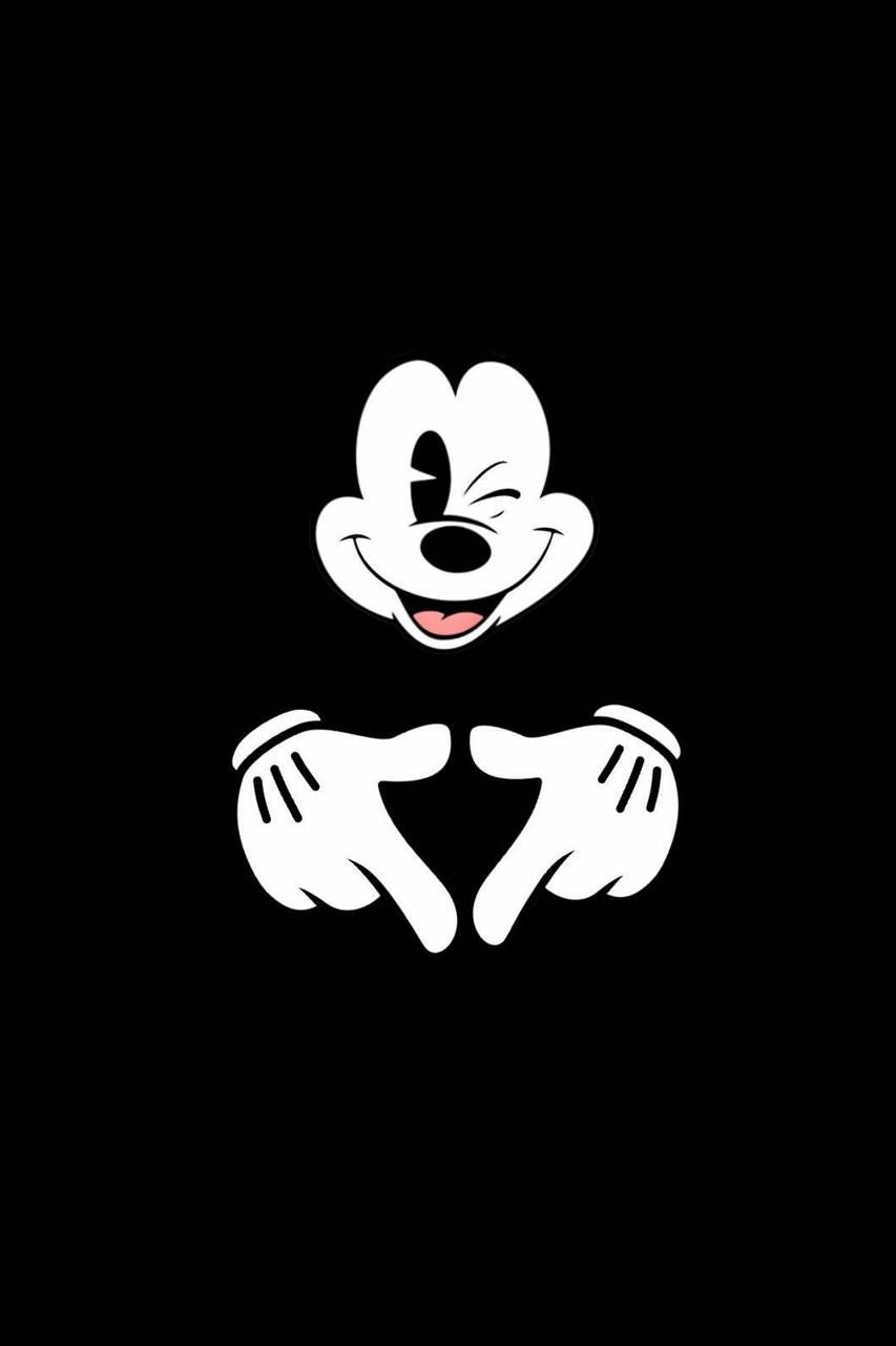 Topolino bianco e nero, Disney, 853x1280 Verticale, Telefono