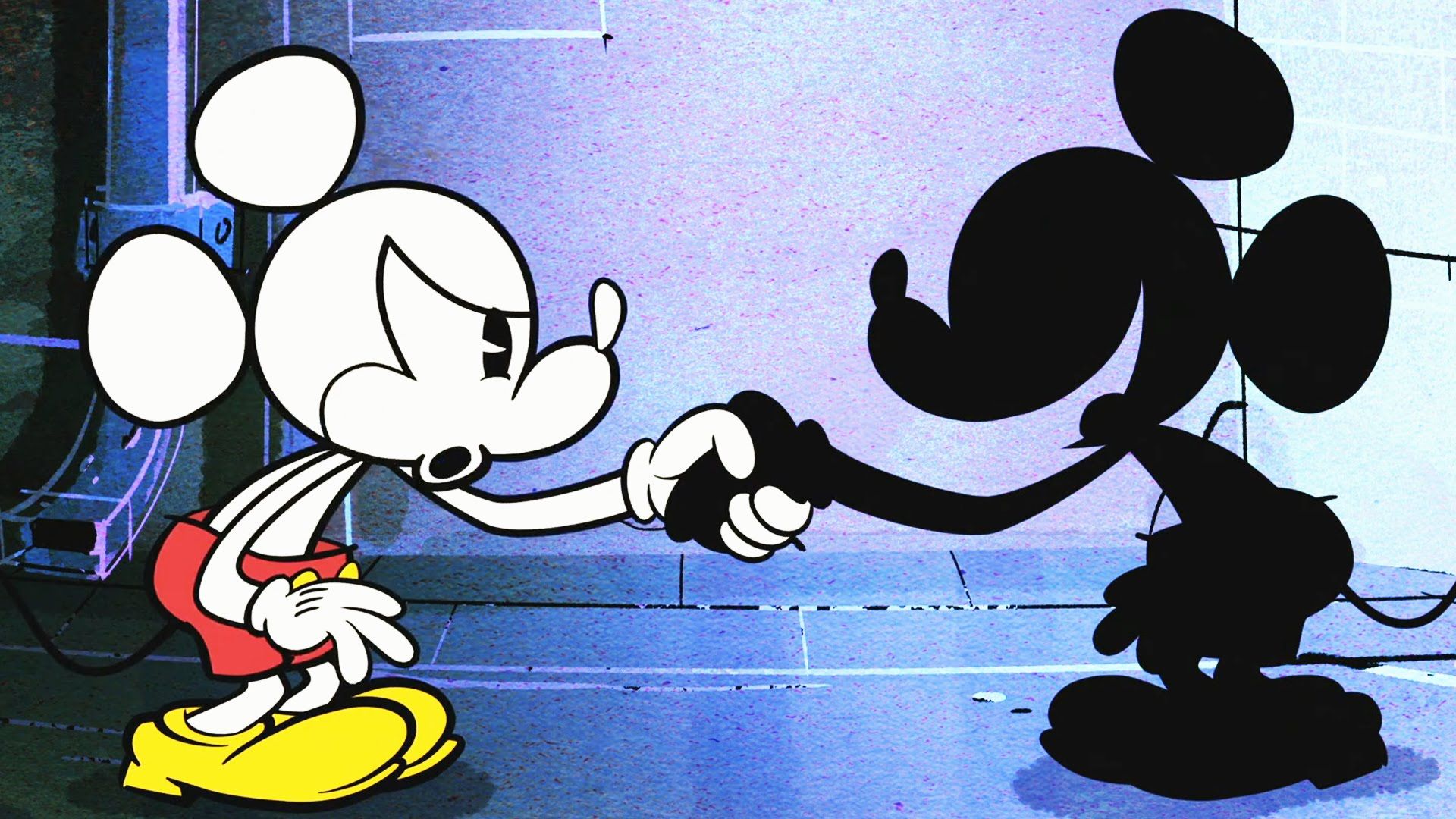 Topolino stringe mano ombra, 1920x1080 Full HD 1080p, Laptop