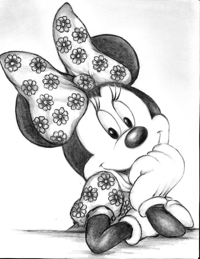Minnie Mouse disegno bianco e nero, 785x1017 Verticale, Xiaomi