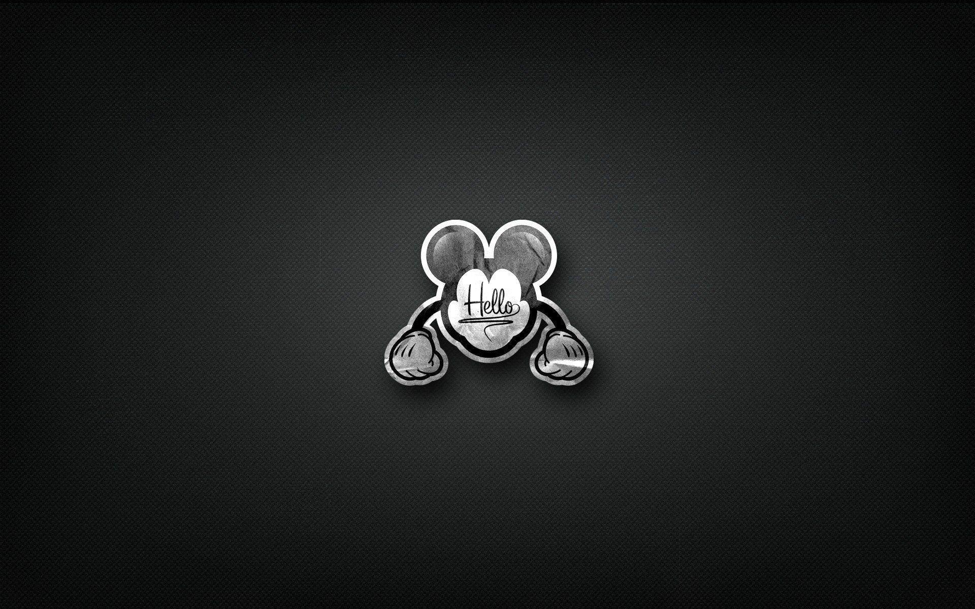 Topolino minimalista bianco e nero, Disney, 1920x1200 WUXGA, Desktop