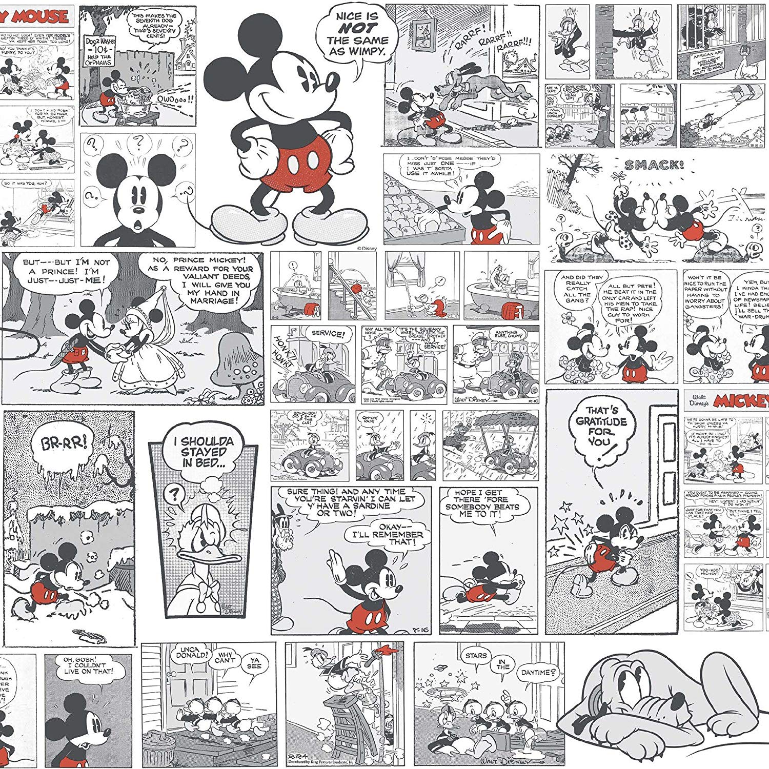 Topolino fumetto vintage bianco nero, 1500x1500 720p, MacBook Air